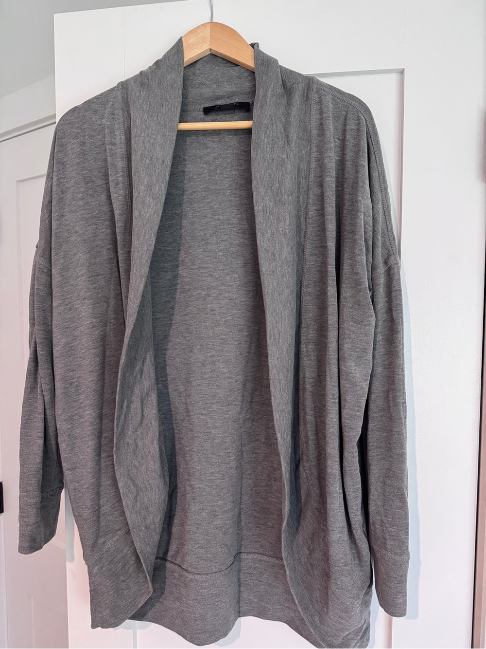 AllSaints Gray Knit Open Cardigan